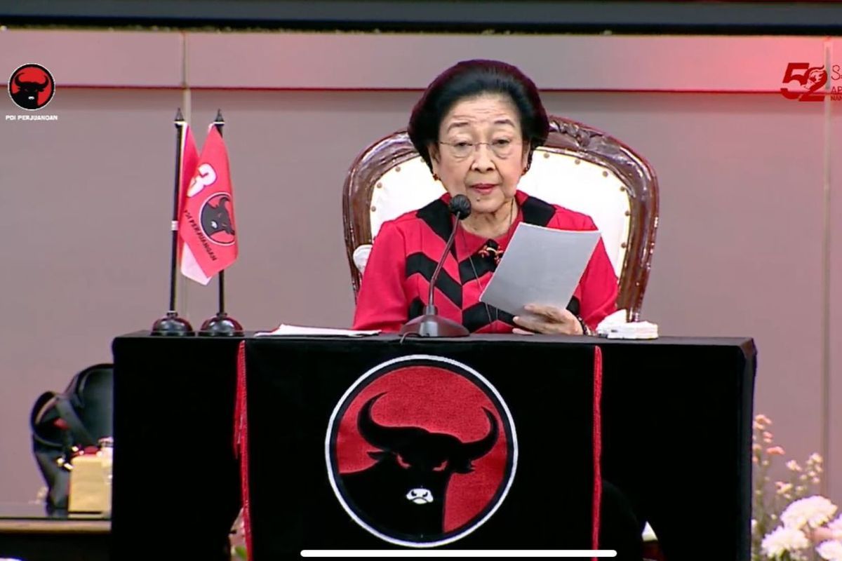 Pidato Megawati Soekarnoputri di HUT ke-52 PDI Perjuangan: Berterima Kasih Kepada Prabowo Atas Pencabutan TAP MPRS
