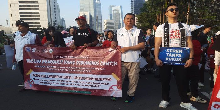 Hari Tanpa Tembakau Sedunia, Ratusan Pemuda Turun ke CFD Desak Pemerintah Putus Pengaruh Industri Rokok
