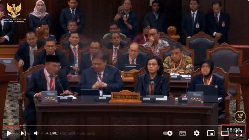 Sidang Sengketa Hasil Pilpres 2024: Mensos Jelaskan BLT El Nino Sedangkan Menkeu Jelaskan Pengelolaan APBN