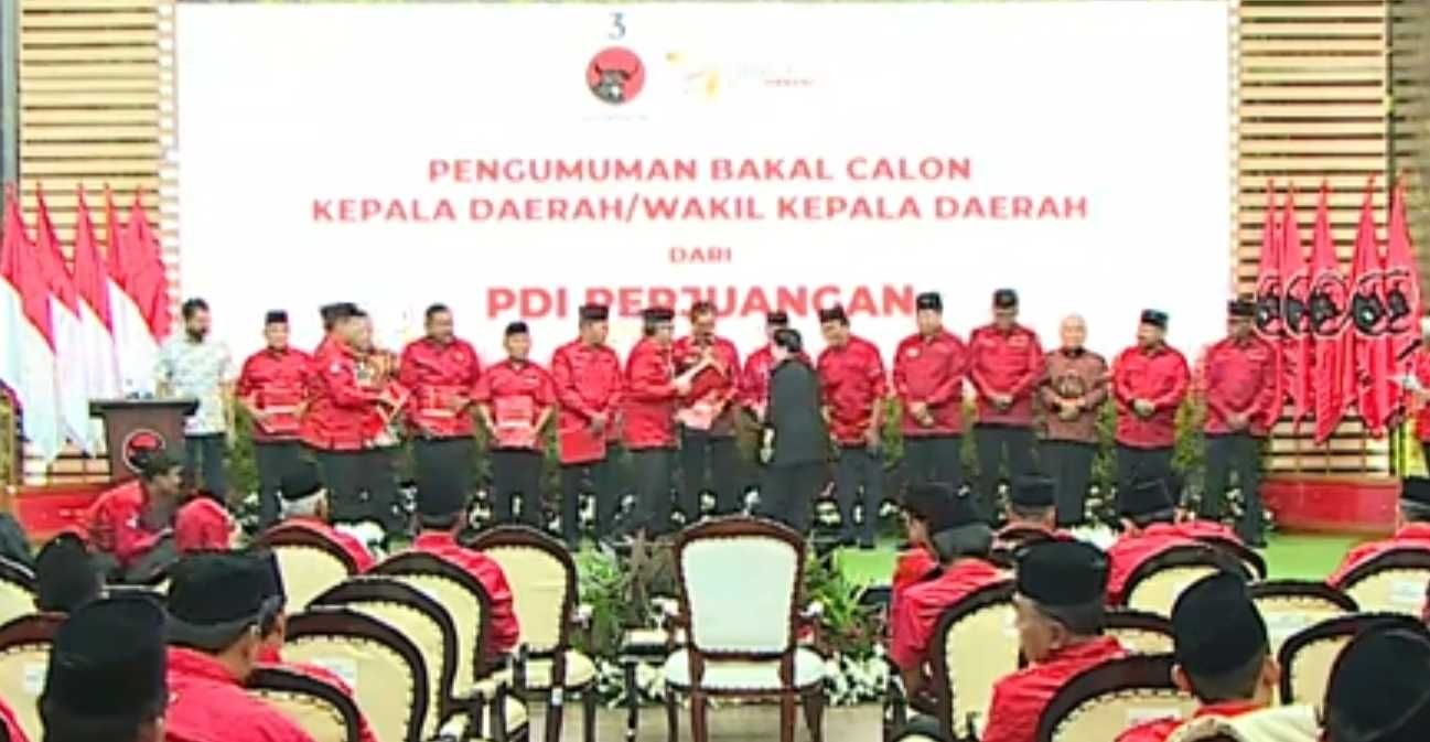 PDI Perjuangan Umumkan 13 Bakal Calon Gubernur di Pilkada 2024: Wilayah Jawa Belum Diputus
