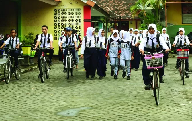 Pemerintah Kota Mojokerto Kampanyekan Bersepeda ke Sekolah untuk Kurangi Polusi Udara