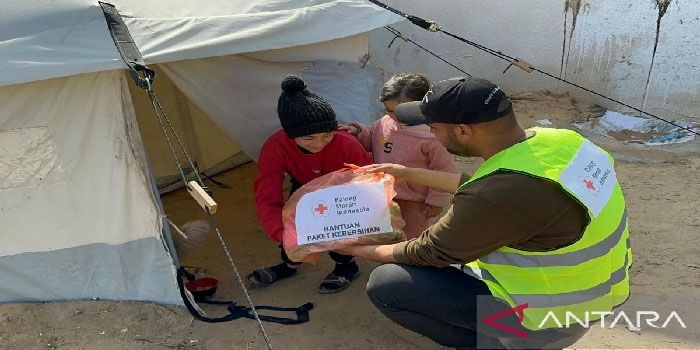 PMI Kembali Distribusikan Paket Kebersihan Pengungsi Warga Palestina di Rafah
