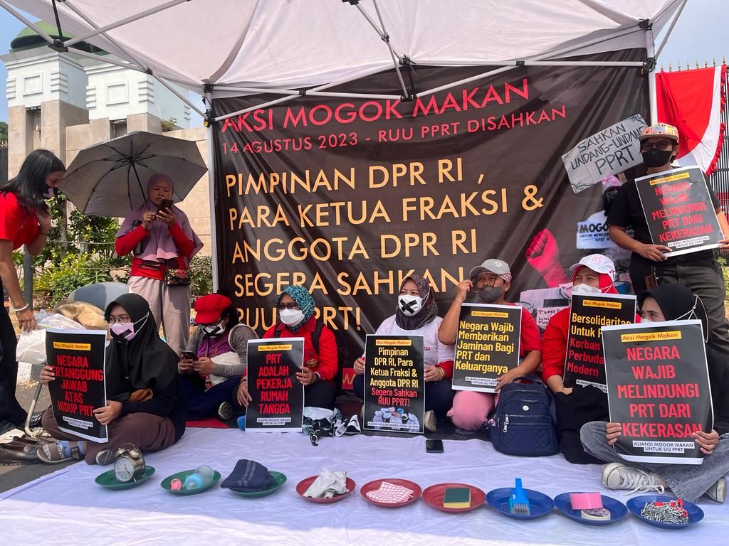Nasib UU PPRT Tersandera, Aktivis dan PRT Lakukan Aksi Mogok Makan