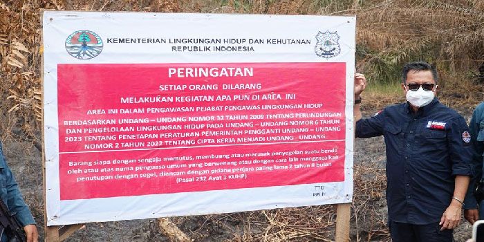 Marak Kebakaran Hutan, KLHK Segel Lahan Milik Pengusaha Singapura