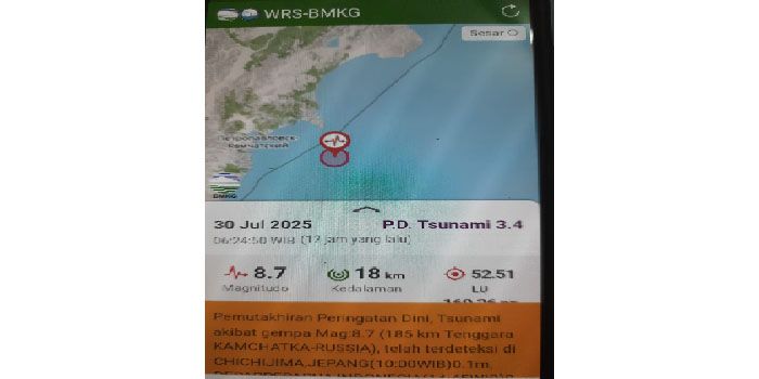 BNPB Imbau Masyarakat Jauhi Pantai Hingga Peringatan Dini Tsunami Dicabut